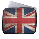 Old Wooden British Flag Laptop Computer Sleeves