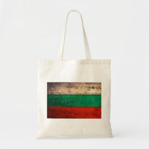 Old Wooden Bulgaria Flag Bags