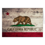 Old Wooden California Flag Cards