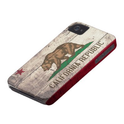 Old Wooden California Flag Iphone 4 Covers