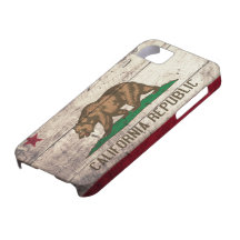 Old Wooden California Flag iPhone 5 Cases