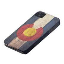 Old Wooden Colorado Flag Case-Mate iPhone 4 Case