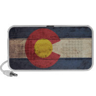 Old Wooden Colorado Flag Mini Speaker