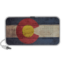 Old Wooden Colorado Flag Mini Speaker