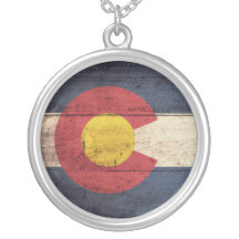 Old Wooden Colorado Flag Necklaces
