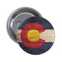 Old Wooden Colorado Flag Pin