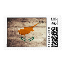 Old Wooden Cyprus Flag Postage Stamps