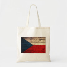 Old Wooden Czech Flag Tote Bag