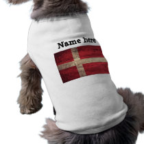 Old Wooden Denmark Flag Doggie Tee