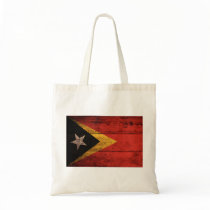 Old Wooden East Timor Flag Tote Bag