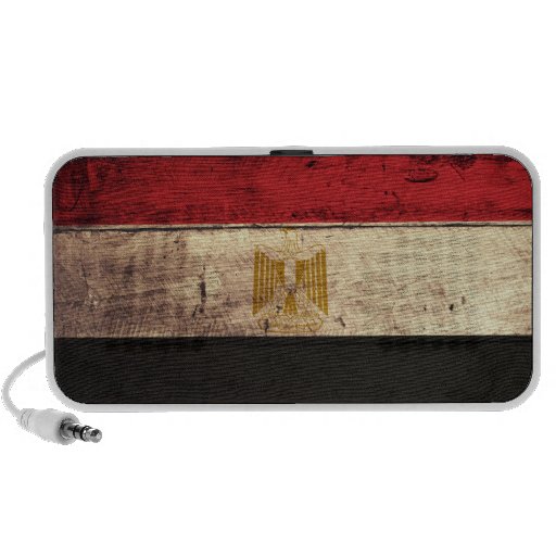 Old Wooden Egypt Flag iPhone Speaker