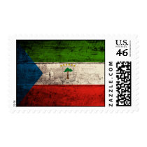 Old Wooden Equatorial Guinea Flag Stamps