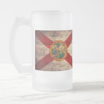 Old Wooden Florida Flag; Coffee Mug