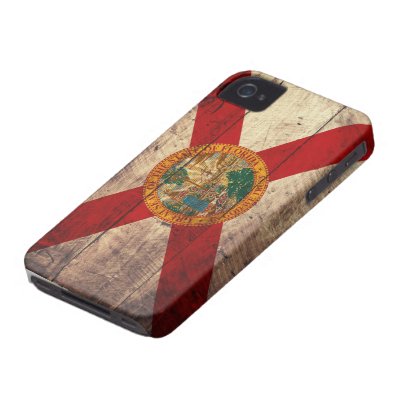 Old Wooden Florida Flag; iPhone 4 Covers