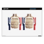 Old Wooden France Flag; Skin For Headset
