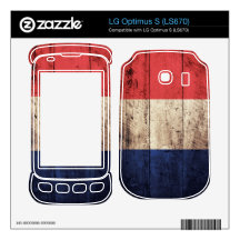 Old Wooden France Flag; Skin For LG Optimus S