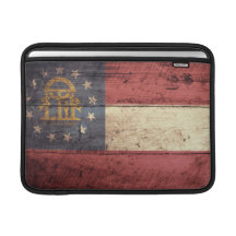 Old Wooden Georgia Flag; MacBook Sleeves