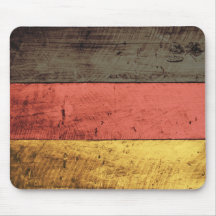 Old Wooden Germany Flag Mouse Pad