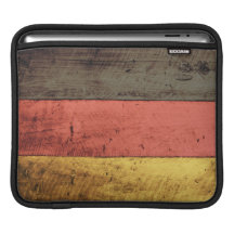 Old Wooden Germany Flag Sleeve For iPads