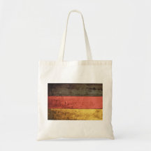 Old Wooden Germany Flag Tote Bags