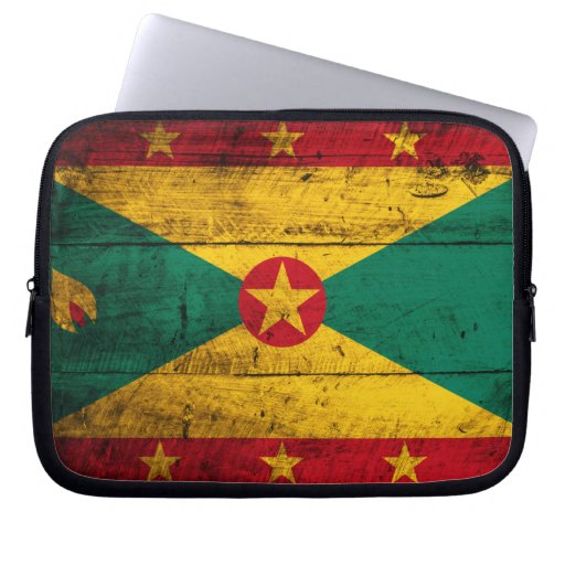 Old Wooden Grenada Flag Laptop Computer Sleeves