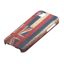 Old Wooden Hawaii Flag; iPhone 5 Case