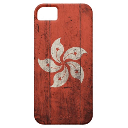 Old Wooden Hong Kong Flag iPhone 5 Cover