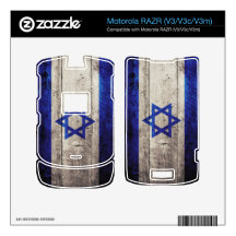 Old Wooden Israel Flag; Decals For Motorola RAZR
