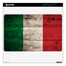 Old Wooden Italian Flag; Decals For MacBook Air