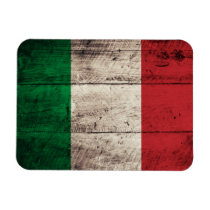 Old Wooden Italy Flag Flexible Magnets
