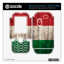 Old Wooden Italy Flag; Samsung Gravity 2 Skin