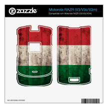 Old Wooden Italy Flag; Skins For Motorola RAZR