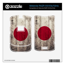 Old Wooden Japan Flag Motorola RAZR Skins