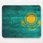 Old Wooden Kazakhstan Flag Mouse Pads