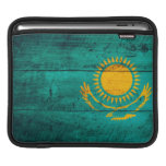 Old Wooden Kazakhstan Flag Sleeve For iPads