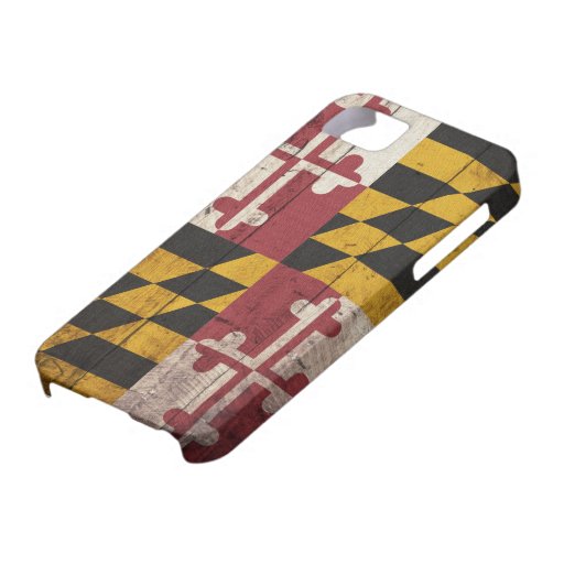Old Wooden Maryland Flag iPhone 5 Cases