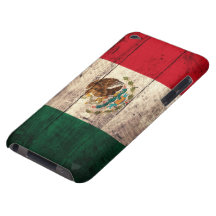 Old Wooden Mexico Flag iPod Case-Mate Cases