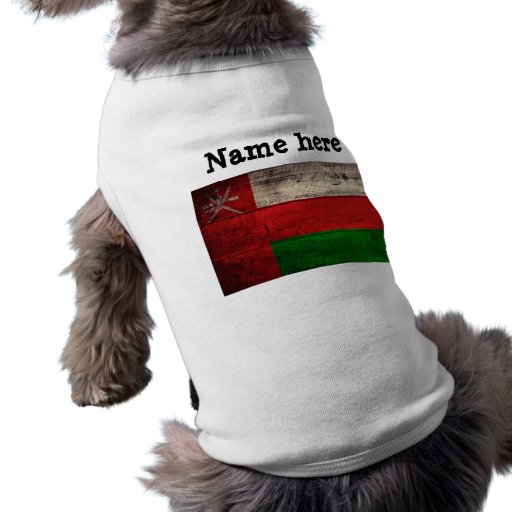Old Wooden Oman Flag Dog Shirt