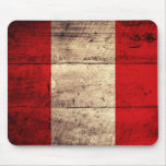 Old Wooden Peru Flag Mousepad