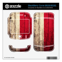 Old Wooden Poland Flag; BlackBerry Curve Decals