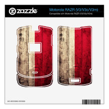 Old Wooden Poland Flag; Skins For Motorola RAZR