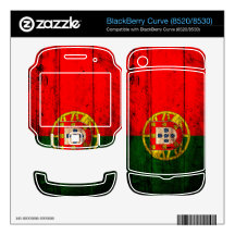 Old Wooden Portugal Flag; BlackBerry Decal