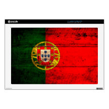 Old Wooden Portugal Flag; Decal For Laptop