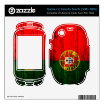 Old Wooden Portugal Flag; Samsung Gravity Touch Skins