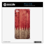 Old Wooden Qatar Flag iPhone 4S Decals
