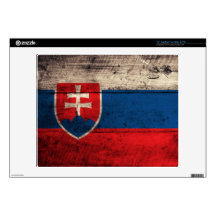 Old Wooden Slovakia Flag; Skin For 14" Laptop