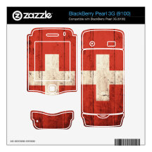 Old Wooden Switzerland Flag BlackBerry Pearl Decal