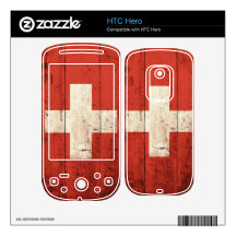 Old Wooden Switzerland Flag Decal For The HTC Hero