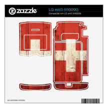 Old Wooden Switzerland Flag Decals For The LG enV3