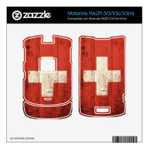 Old Wooden Switzerland Flag Motorola RAZR Skin